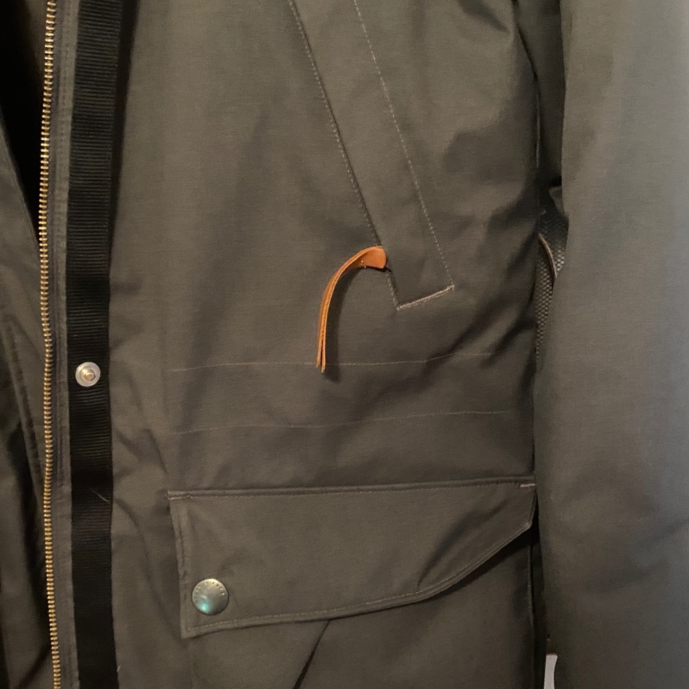 Dark Gray Basin + Range Hooded Parka with Brown Accents - Picture 4 of 8